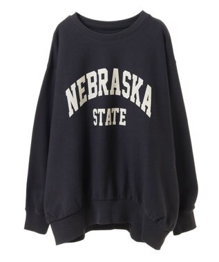 AMERICAN HOLIC ＮＥＢＲＡＳＫＡロゴプリントスウェット① Charcoal Gray