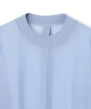 BEIGE， PYRRHOT / シアーコンビ バックスリットプルオーバー Sax