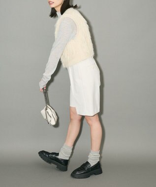 Green Parks フェザーニットベスト Off White