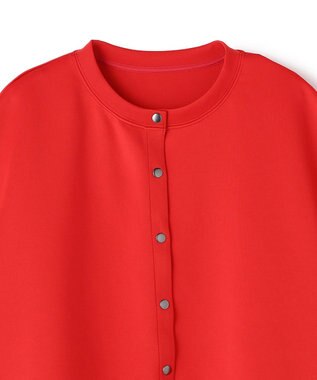 UNFILO 【VERY掲載】BEAUTY FORM JERSEY light スナップカーディガン レッド