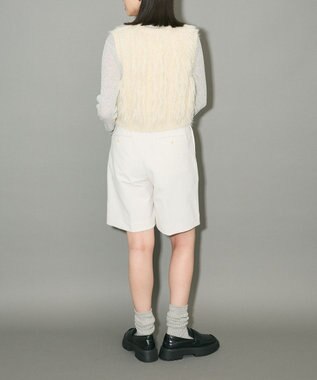 Green Parks フェザーニットベスト Off White