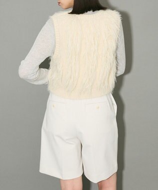 Green Parks フェザーニットベスト Off White