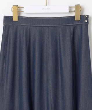 ANY SIS 【洗える】デニムライクエスカルゴ スカート シャンブレー