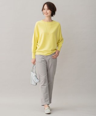 自由区 【洗える】リブレスコール ストレートパンツ ライトグレー系