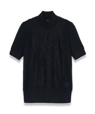 JOSEPH レース&ニット　ショートスリーブニット Black