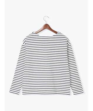 Te chichi ショルダー釦ボーダーカットソー ネイビー