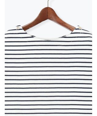 Te chichi ショルダー釦ボーダーカットソー ネイビー