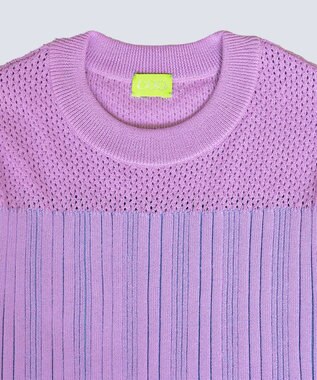 COQ CACTUS カラーブロックリブニット ライラック