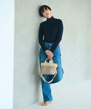 TOPKAPI 【Breath TOPKAPI】RIPPLE リプル ファスナー付 ショルダーバッグ S ペールベージュ