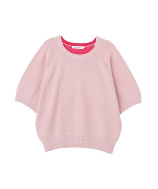 AMERICAN HOLIC バイカラースウェットライクニット Pink