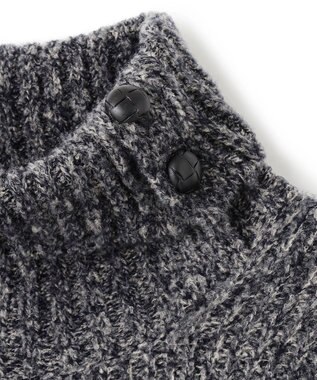 JOSEPH HOMME エクストラファインブークレ　タートルネックニット ネイビー系