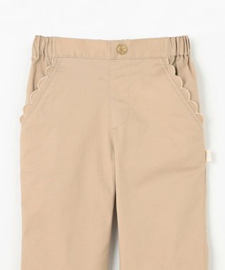 組曲 KIDS 【110-140㎝】スカラップポケット７分丈 パンツ ベージュ系