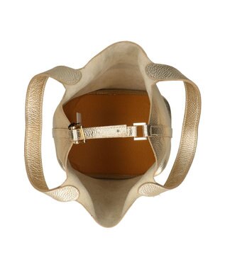 INTER-CHAUSSURES 【ANDREA CARDONE】メタリックレザーバケットバッグ ゴールド