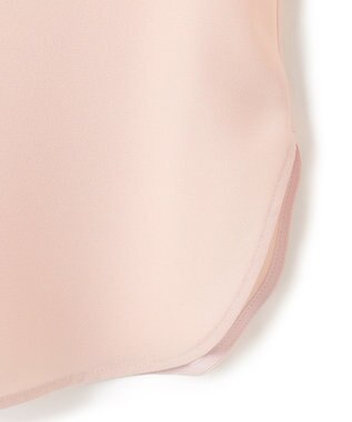 BEIGE， 【洗える】STOW / バンドカラーフリルブラウス Nude