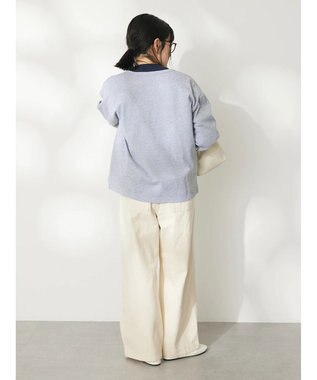 CRAFT STANDARD BOUTIQUE ウ゛ィンテージ風天竺　パール釦クルーカーデＬ／Ｓ Gray