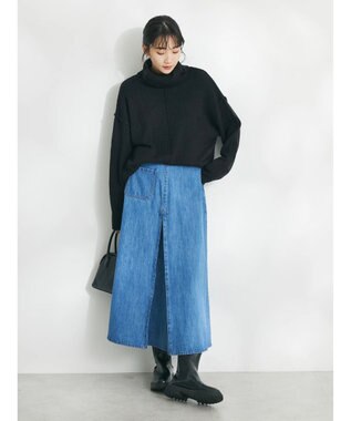 CRAFT STANDARD BOUTIQUE Ａライン４ＷＡＹデニムスカート Light Indigo