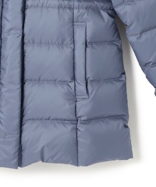 23区 【洗える】シレータフタ ショート ダウンコート ブルーグレー系