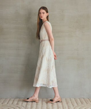 GRACE CONTINENTAL レースボーダードレス キナリ
