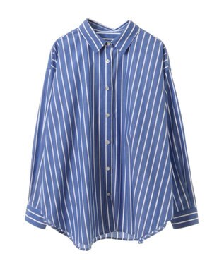 AMERICAN HOLIC イージーケアブロードシャツ Stripe Sax