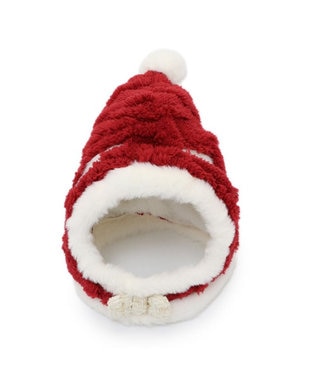 PET PARADISE ペットパラダイス サンタさん 帽子 Ｍ / Ｌ 中型犬 大型犬 レッド