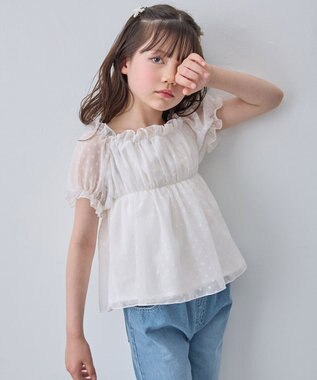 ANY KIDS 【一部店舗/WEB先行販売アイテム】2WAY シアードビーブラウス