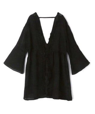 San-ai Resort（三愛水着楽園） 楊柳×レース　羽織り　F【San-ai Resort（サンアイリゾート）】