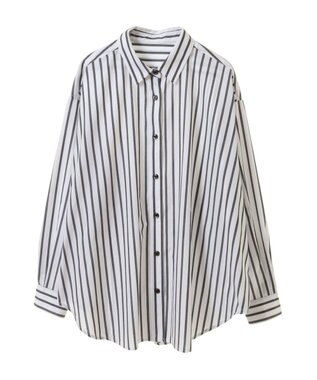 AMERICAN HOLIC イージーケアブロードシャツ Stripe Black