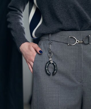 ICB 【30th ANNIVERSARY】ウールガンクラブチェック テーパードパンツ モノトーンチェック