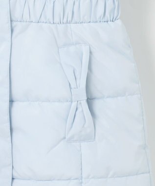 ANY KIDS 【洗濯機OK】中綿Aラインロングコート サックスブルー