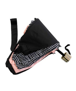 +RING 【UVカット95%以上】【UPF50＋】プラスリング レディース向け 晴雨兼用 折傘 BLK T1306 黒