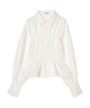 earth music&ecology ビスチェライクシャーリングシャツ White