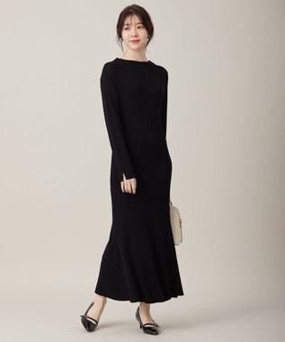 ANY SIS 【2SET】シャギー ニット × ワンピース セット ブラック