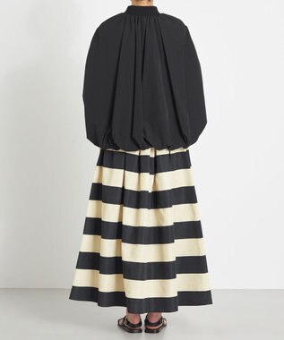 NAVE 【Nave　洗える】ソフトタフタ  スリットスリーブ ブルゾン ブラック系