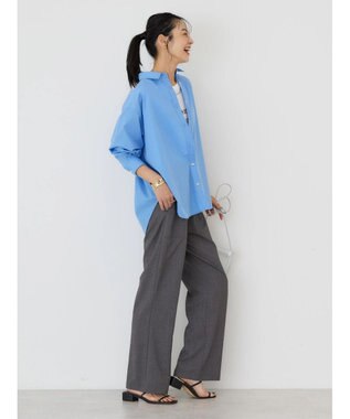 AMERICAN HOLIC イージーケアブロードシャツ Sax