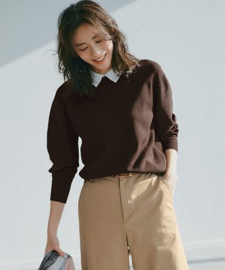 23区 L 【先行予約/WEB&一部店舗限定】バイカラーデザイン 2WAY ニット