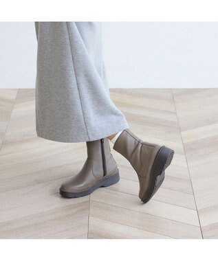 ing <ing>【WEB限定】ボリュームソールラウンドショートブーツ オーク