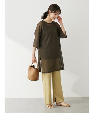 Green Parks ＳＥＴ２点メッシュラグランチュニック Khaki