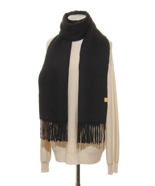 MOONBAT WEB限定【洗える】ミエル (miel) カシミヤ100％ 無地ストール ブラック