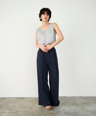 GRACE CONTINENTAL ラメカットトップ シルバー