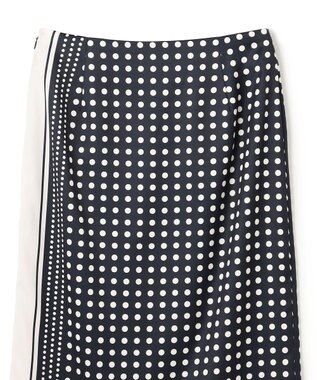 BEIGE， GADE / モノトーンドット柄ラップ風スカート Navy Mix