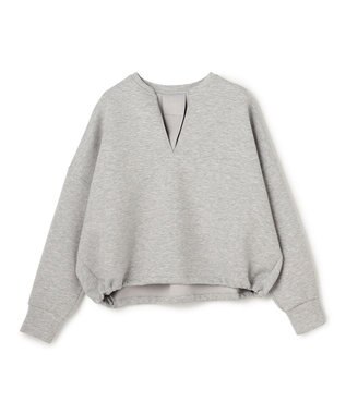 UNFILO BEAUTY FORM JERSEY キーネック トップス TOPグレー