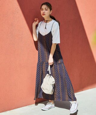 ANY ライトブッチャーキャミワンピース ネイビー系