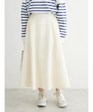 Green Parks 〈選べるきれシル〉フレアロング丈スカート Ivory