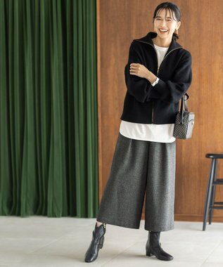 ANY 【LLサイズ有り】ソフトタッチローヒールブーツ ブラック