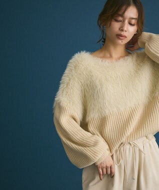 Green Parks ・Ｐｅｔｉｔ　Ｆｌｅｕｒ　シャギーキリカエニット Ivory