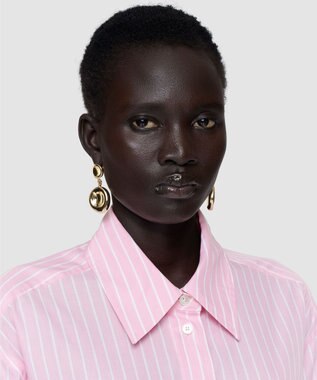 JOSEPH コットンストライプシャツ Pink Stripes