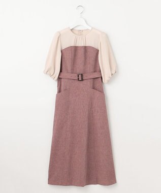 Feroux ドッキング風ワンピース ピンク系