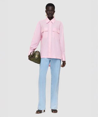 JOSEPH コットンストライプシャツ Pink Stripes