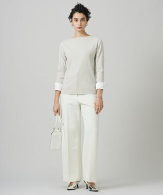 ICB 【洗える】 Peツイルダウンファブリック ワイドパンツ アイボリー系