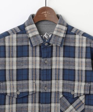 JOSEPH ABBOUD MOUNTAIN 【サスティナブル】オーガニックラフィーチェック シャツ ネイビー系4